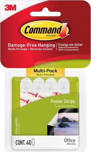 Command Small Poster Strips [Removable]: 40-pack (White) *40 pack