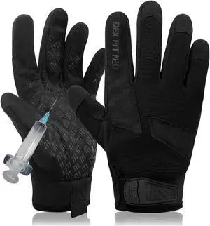 Muveen Puncture & Needle Resistant Gloves [DEX FIT NPG420]: large / 1 pair (Black)