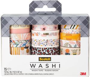 Scotch Expressions Washi Tape [15-Pack]: 15-pack / Assorted (15 patterns) Style #5 *15-pack