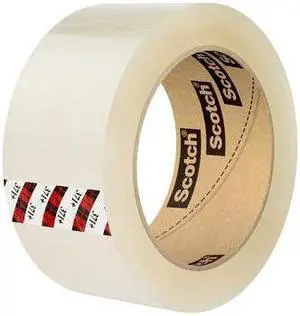Scotch High Tack Box Sealing Tape (371+): 2 in. (48mm actual) x 110 yds. (Clear)