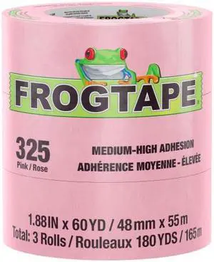 FrogTape 325 Pink Performance Grade Masking Tape [Medium-High Adhesion]: 1.88 in. x 60 yds. (Pink) *3-pack