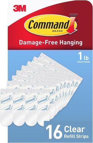 Command Small Clear Refill Strips [Removable]: 16-pack (Clear) *16-pack