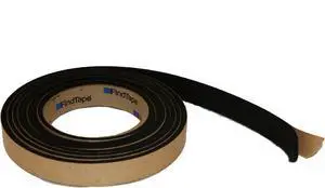 FindTape Polyester Felt Tape [3mm thick] (FELT-08): 1 in. x 10 ft. (Black)