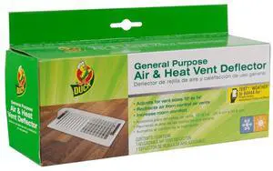 Duck Brand Air & Heat Vent Deflector: adjustable 10 in. to 14 in. deflector (Clear)