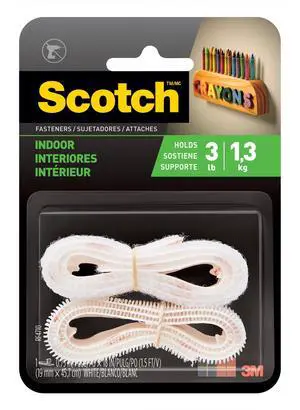 Scotch Indoor Fastener Strips: 3/4 in. x 18 in. (White)
