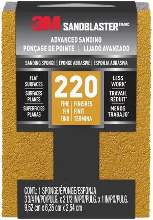3M Sandblaster Advanced Sanding Sponge: 220-grit / fine