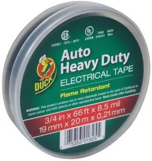 Duck Brand Heavy Duty Electrical Tape [8.5 mil thick]: 3/4 in. x 66 ft. (Black) *canister-packed