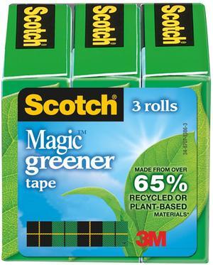 Scotch Magic Greener Tape Rolls [Invisible Matte Finish]: 3/4 in. x 75 ft. (Translucent) *3-pack