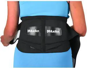 Mueller Lumbar Back Brace with Removable Pad: Standard Size (Black)