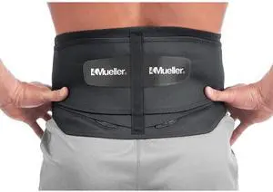 Mueller Lumbar Back Brace with Removable Pad: Extended Plus Size (Black)