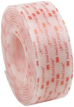 3M Dual Lock Type 400 Reclosable Fastener [Clear / Acrylic Adhesive] (SJ3561): 2 in. x 10 ft. (Clear)