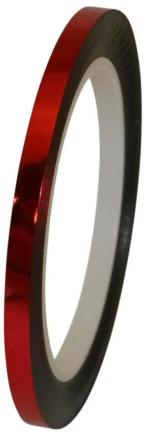 JVCC Metalized Polyester Film Tape [Mirror-Like] (MPF-01): 1/4 in. x 72 yds. (Red)