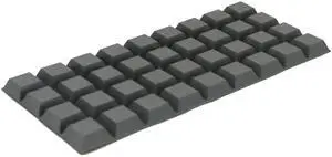 3M Bumpon Self-Adhesive Protectors [Tapered Square]: 0.81 in. width x 0.3 in. thick (Grey) *36-pack