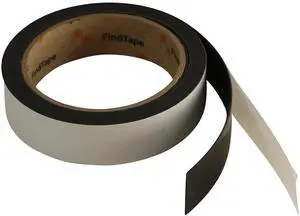 FindTape Outdoor Magnetic Tape [Adhesive-Backed, 1/32" thickness] (MGSPO): 1/2 in. x 10 ft. (Black)
