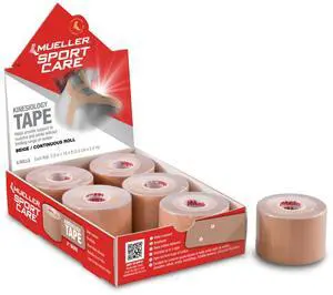 Mueller Continuous Roll Kinesiology Tape: 2 in. x 16.4 ft. (Beige) *6-pack
