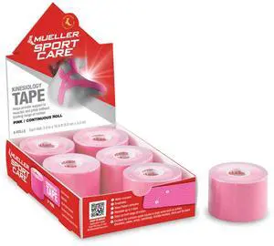 Mueller Continuous Roll Kinesiology Tape: 2 in. x 16.4 ft. (Pink) *6-pack