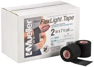 Mueller FlexLight Spatting Tape: 2 in. x 7-1/2 yds. (Black) *24-pack