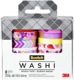 Scotch Washi Tape [8-Pack]: 8-pack / Assorted (8 patterns) Style #22