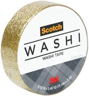 Scotch Expressions Glitter Tape: 0.59 in. x 196 in. (Gold)