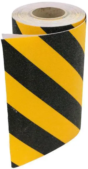 FindTape AST-35 Premium Anti-Slip Non-Skid Tape [Hazard Stripe, 60 grit]: 12 in. x 60 ft. (Yellow and Black Stripes)