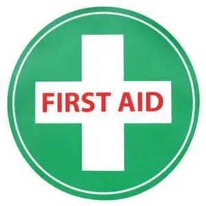 FindTape Heavy-Duty Photolumiscent PVC Floor Sign: 17 in. diameter circle (Photoluminescent First Aid)