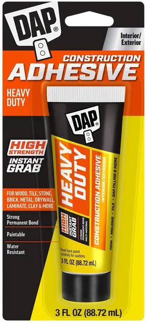 DAP Heavy Duty Construction Adhesive: 3 oz. (White)
