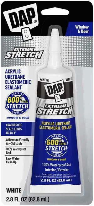 DAP EXTREME STRETCH Acrylic Urethane Elastomeric Sealant: 2.8 fl oz. (White)