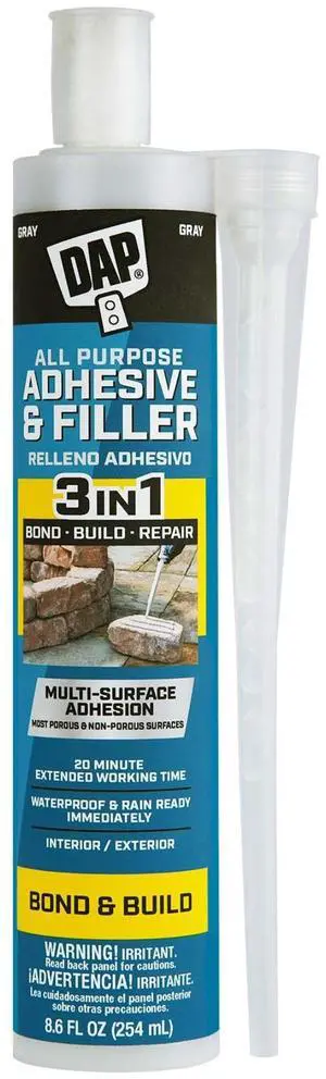 DAP All Purpose Adhesive & Filler: 8.6 fl. oz. (Grey)