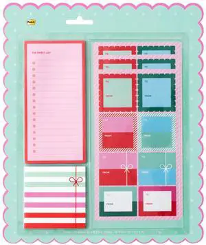 Post-it Jingle Notes Hostess Gift Set: 5 assorted pads (Assorted Colors)