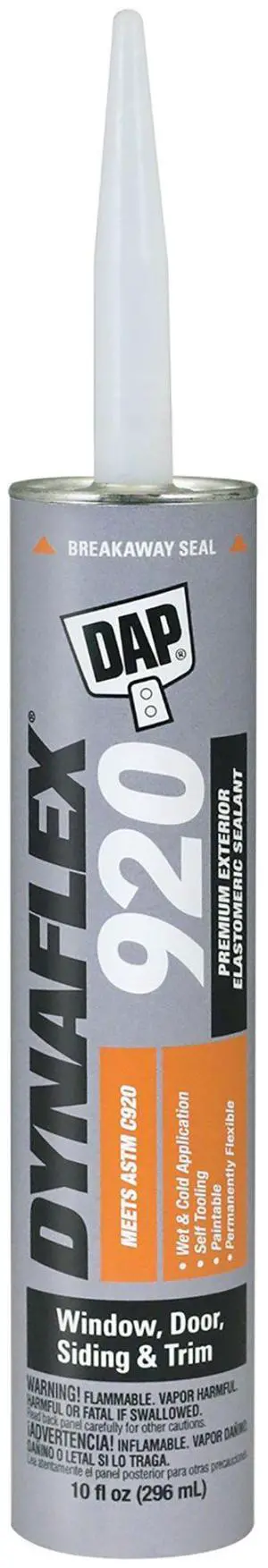 DAP DYNAFLEX 920 Premium Elastomeric Exterior Sealant: 10.1 fl oz. (Clay CL500)