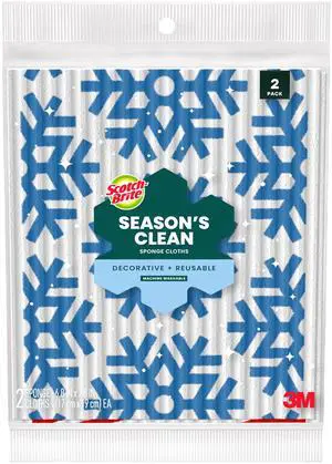 Scotch-Brite Season's Clean Sponge Cloth: 2-pack (Multicolored)