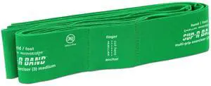 Mueller SUP-R BAND Multi-Grip Resistance Exerciser: 7-loop / 6 yds. / Medium Resistance (Green) *medium