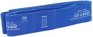 Mueller SUP-R BAND Multi-Grip Resistance Exerciser: 7-loop / 6 yds. / Heavy Resistance (Blue)