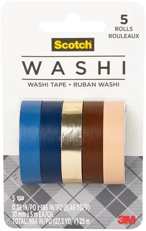 Scotch Washi Tape [5-Pack]: 5-pack (Earth Design)