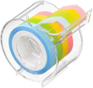 Yamato Memoc Film Tape Sticky Note Dispenser: 0.3 in. x 33 ft. (Assorted Colors) *4-rolls
