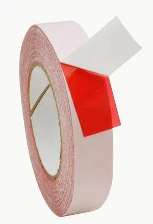 JVCC Double-Sided Red Polyester Film Tape [Acrylic Adhesive] (DC-PETF35-R): 3/4 in. x 60 yds. (Red)