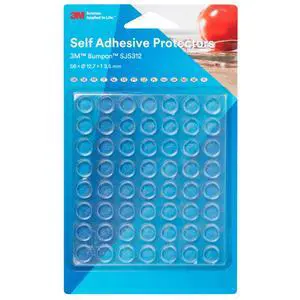 3M Bumpon Self-Adhesive Protectors: 1/2 in. width x 0.14 in. thick (Clear) *retail-packaged SJ5312Bl RETAIL-PACK 3M Bumpon Self-Adhesive Protectors: 1/2 in. width x 0.14 in. thick (Clear) *retail-packaged SJ5312Bl RETAIL-PACK