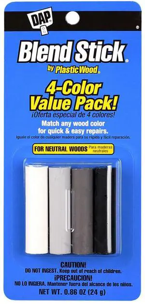 DAP Blend Sticks by Plastic Wood: 0.86 oz / 4-pack (Neutral Woods) 7079804103 DAP Blend Sticks by Plastic Wood: 0.86 oz / 4-pack (Neutral Woods) 7079804103