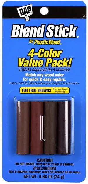 DAP Blend Sticks by Plastic Wood: 0.86 oz / 4-pack (True Browns) 7079804102 DAP Blend Sticks by Plastic Wood: 0.86 oz / 4-pack (True Browns) 7079804102
