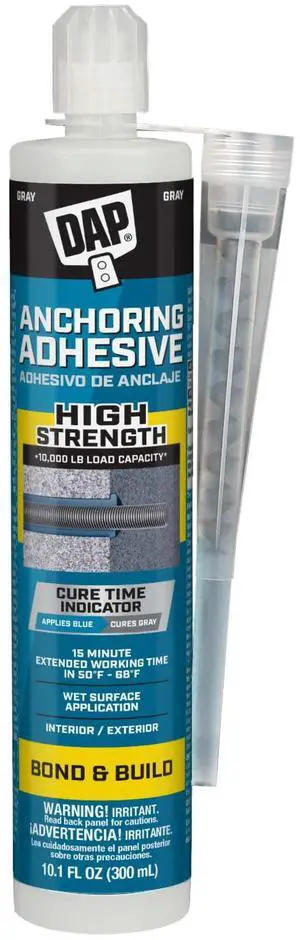 DAP Anchoring Adhesive: 10.1 fl. oz. (Grey) 7079828100 DAP Anchoring Adhesive: 10.1 fl. oz. (Grey) 7079828100