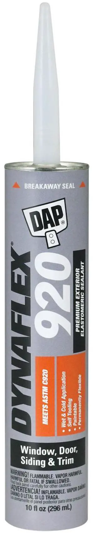 DAP DYNAFLEX 920 Elastomeric Exterior Sealant: 10.1 fl oz. (Clay CL512) DAP DYNAFLEX 920 Elastomeric Exterior Sealant: 10.1 fl oz. (Clay CL512)