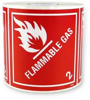 FindTape Regulated DOT Shipping Labels: 4 in. x 4 in. (FLAMMABALE GAS) *500-labels DL5070 FindTape Regulated DOT Shipping Labels: 4 in. x 4 in. (FLAMMABALE GAS) *500-labels DL5070