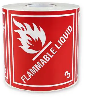 FindTape Regulated DOT Shipping Labels: 4 in. x 4 in. (FLAMMABALE LIQUID) *500-labels DL5120 FindTape Regulated DOT Shipping Labels: 4 in. x 4 in. (FLAMMABALE LIQUID) *500-labels DL5120