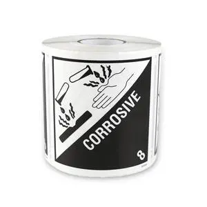 FindTape Regulated DOT Shipping Labels: 4 in. x 4 in. (CORROSIVE) *500-labels DL5240 FindTape Regulated DOT Shipping Labels: 4 in. x 4 in. (CORROSIVE) *500-labels DL5240