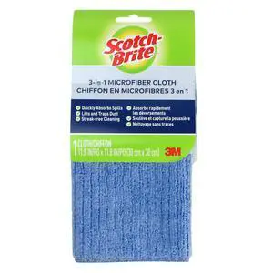 Scotch-Brite 3-in-1 Microfiber Cloth: 1-pack (Blue) 9070-BLUE Scotch-Brite 3-in-1 Microfiber Cloth: 1-pack (Blue) 9070-BLUE