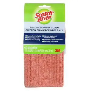 Scotch-Brite 3-in-1 Microfiber Cloth: 1-pack (Orange) 9070-ORANGE Scotch-Brite 3-in-1 Microfiber Cloth: 1-pack (Orange) 9070-ORANGE