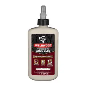 DAP Weldwood Professional Wood Glue: 8 fl. oz. (Tan) 7079800480 DAP Weldwood Professional Wood Glue: 8 fl. oz. (Tan) 7079800480