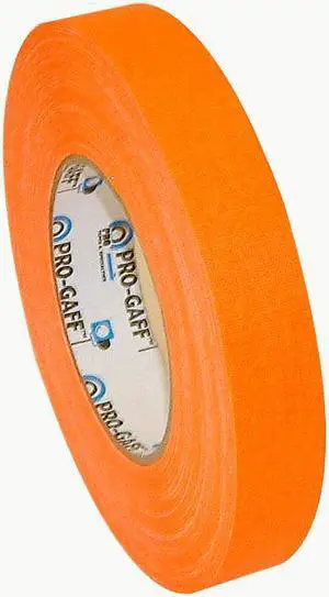 Pro Tapes Premium Fluorescent Gaffers Tape (PRO-Gaff-Neon): 1 in. x 50 yds. (Fluorescent Orange)