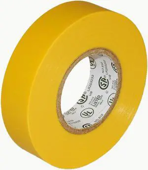 JVCC Colored Electrical Tape [7 mils thick] (E-Tape): 3/4 in. x 66 ft. (Yellow)