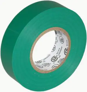 JVCC Colored Electrical Tape [7 mils thick] (E-Tape): 3/4 in. x 66 ft. (Green)